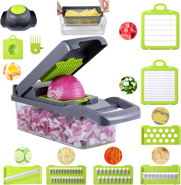 Vegetable Cutter, Chopper & Slicer – 16-in-1 Multifunctional