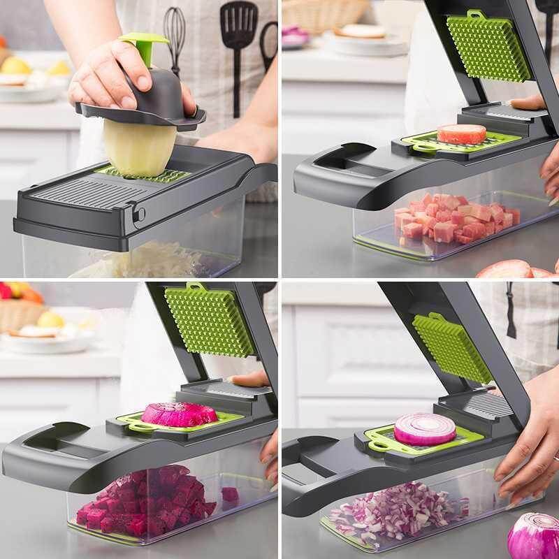 Vegetable Cutter, Chopper & Slicer – 16-in-1 Multifunctional