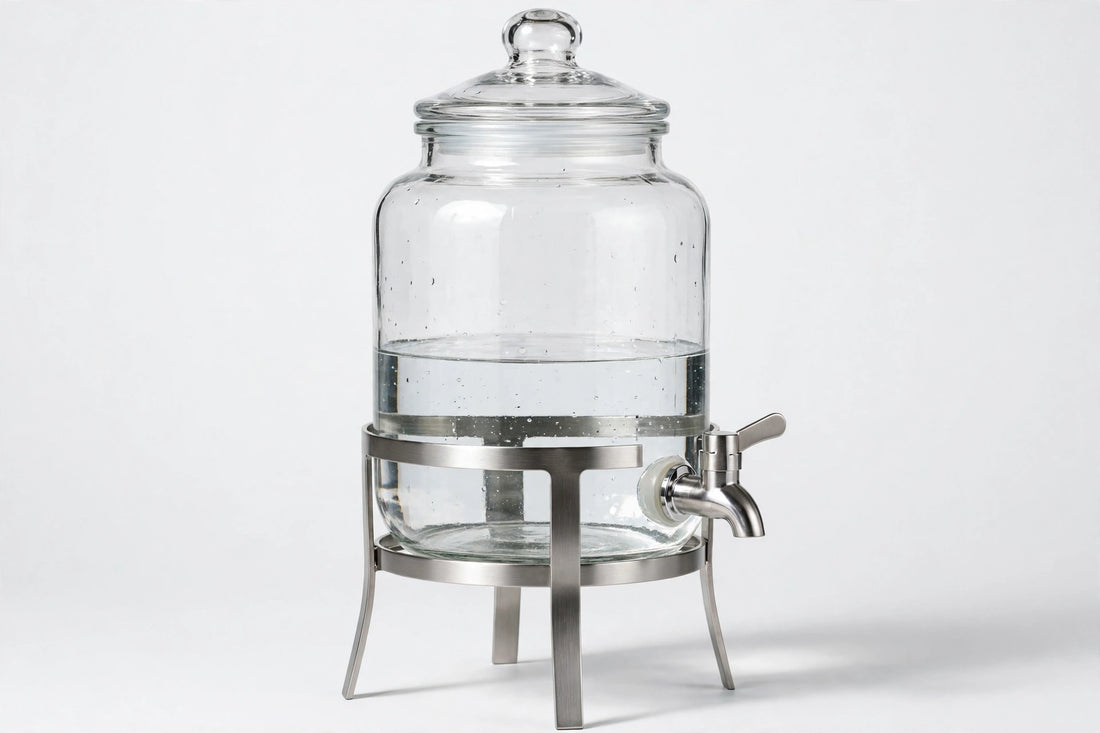 Glass Water Dispenser with Stand