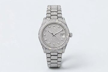 Straight European Hip Hop Diamond Quartz Wrist Watch